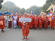 ថ្នាក់ដឹកនាំសង្ឃកម្ពុជា ចូលរួមពិធីដង្ហែ ក្បួនធម្មយាត្រា បើកកម្មវិធីសូធ្យ ព្រះត្រៃបិដកអន្តរជាតិ លើកទី១៩ នៅពុទ្ធគយា ប្រទេសឥណ្ឌា