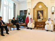 សម្តេចតេជោ ហ៊ុន សែន អញ្ជើញជួបពិភាក្សាការងារ ជាមួយនាយករដ្ឋមន្ត្រី និងជារដ្ឋមន្ត្រីការបរទេស នៃរដ្ឋកាតា